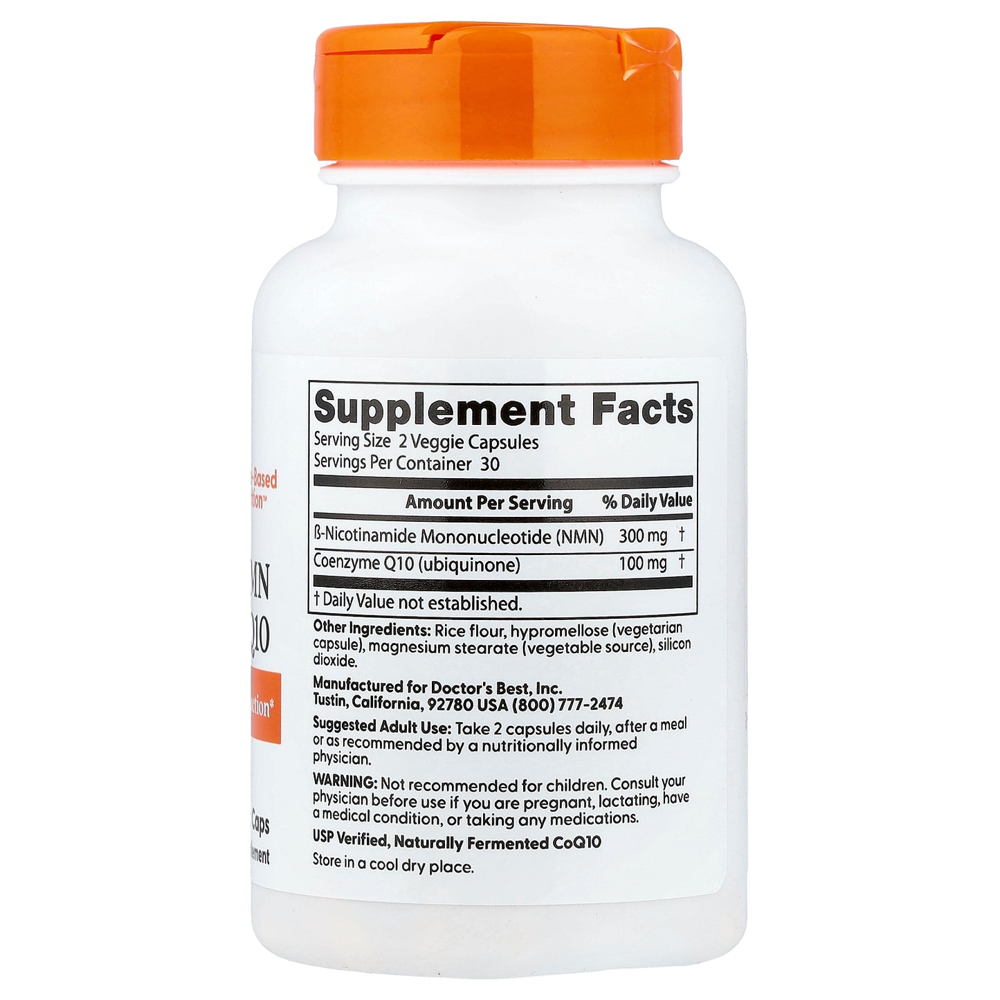 Doctor's Best NMN + CoQ10, 150 mg, 60 Veggie Caps