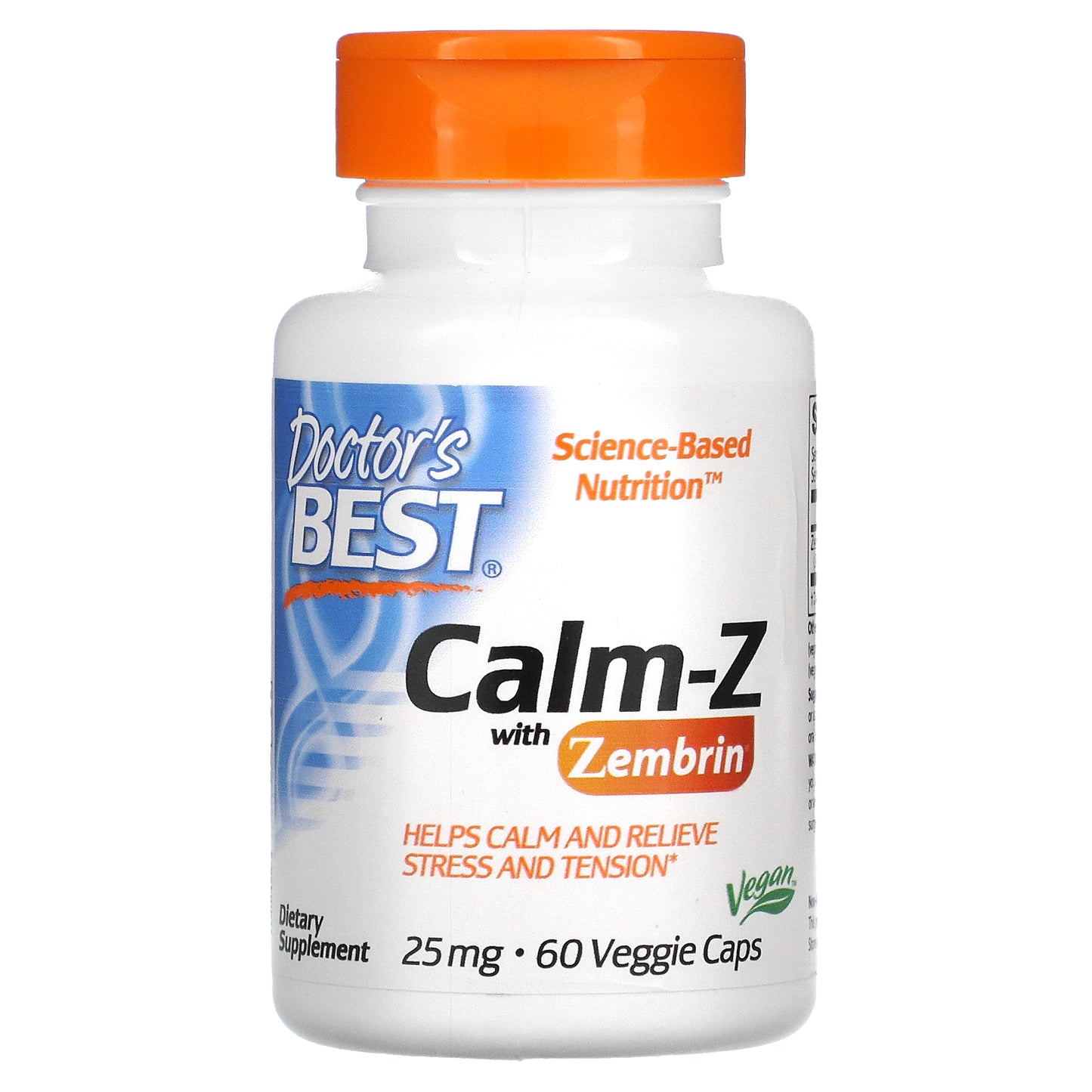 Doctor's Best Calm-Z with Zembrin, 25 mg, 60 Veggie Caps