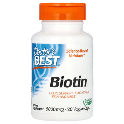 Doctor's Best Biotin, 5,000 mcg,  120 Veggie Caps