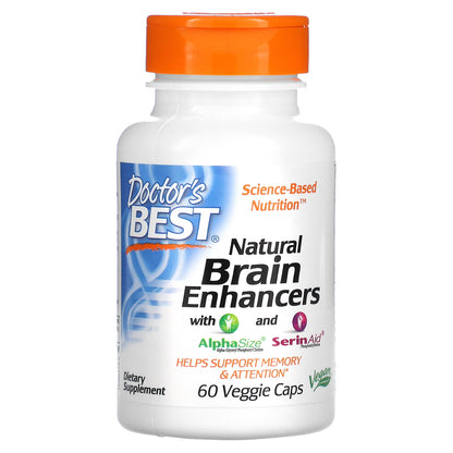 Doctor's Best Natural Brain Enhancers with AlphaSize and SerinAid, 60 Veggie Caps