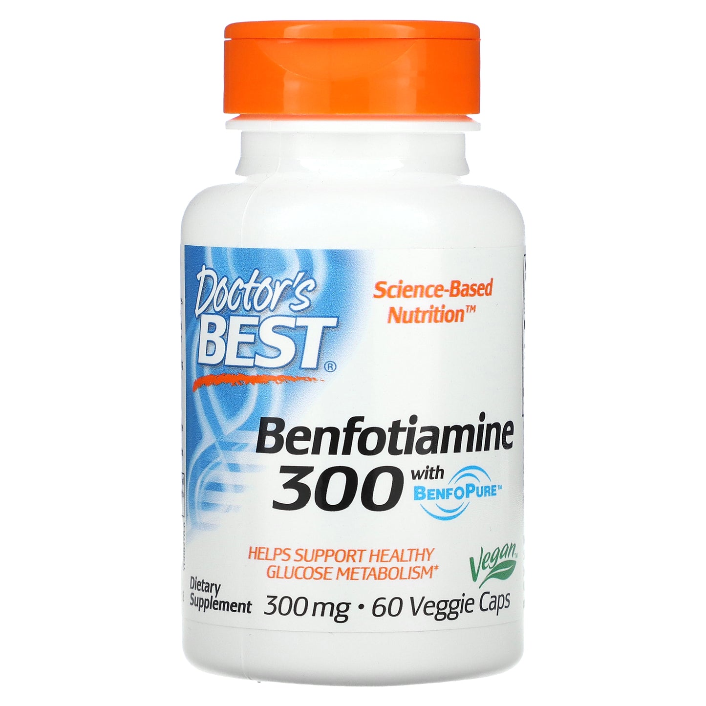 Doctor's Best Benfotiamine with BenfoPure, 300 mg, 60 Veggie Caps