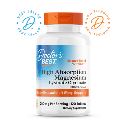 Doctor's Best High Absorption Magnesium, 200 mg Per Serving, 120 Tablets