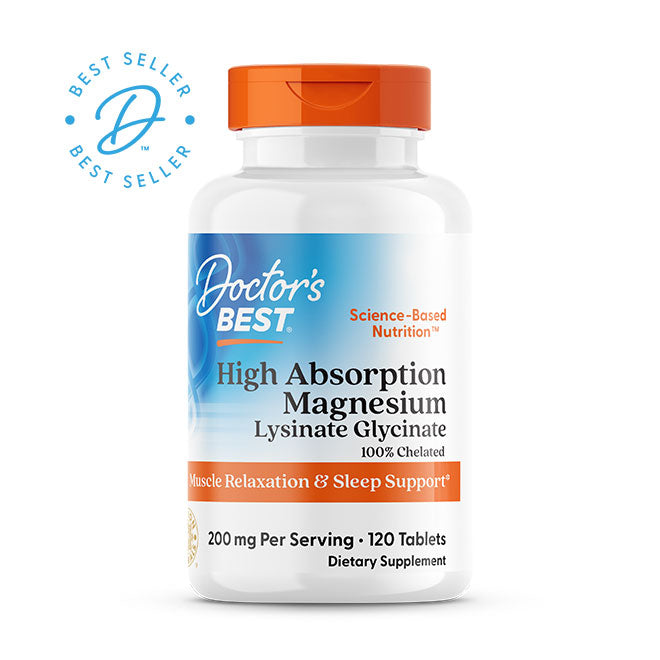 Doctor's Best High Absorption Magnesium, 200 mg Per Serving, 120 Tablets