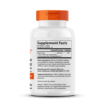 Doctor's Best High Absorption Magnesium, 100 mg, 120 Tablets