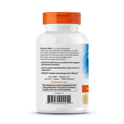 Doctor's Best High Absorption Magnesium, 100 mg, 120 Tablets
