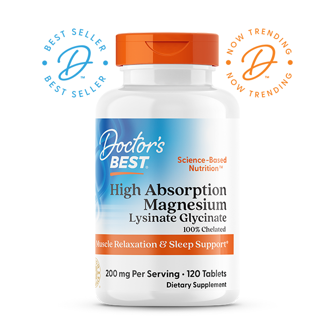 Doctor's Best High Absorption Magnesium, 100 mg, 120 Tablets