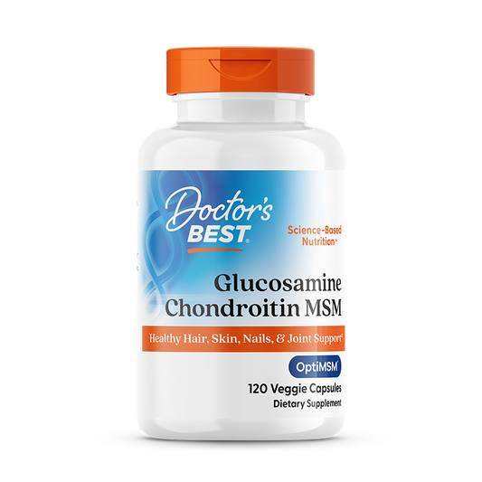 Doctor's Best Glucosamine Chondroitin MSM with OptiMSM, 120 Veggie Caps