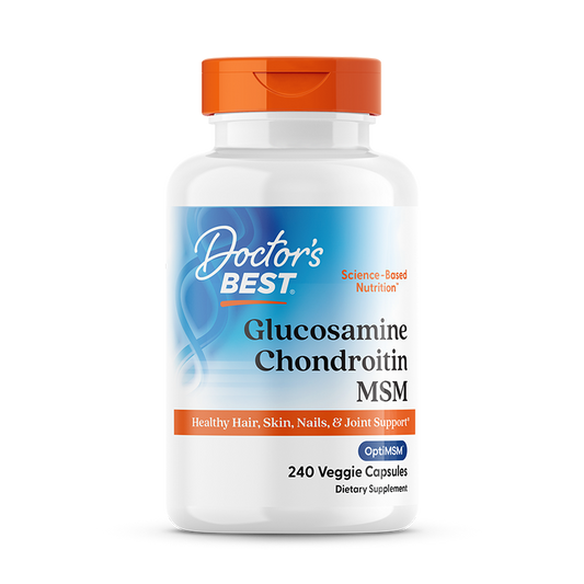 Doctor's Best Glucosamine Chondroitin MSM with OptiMSM, 240 Veggie Caps