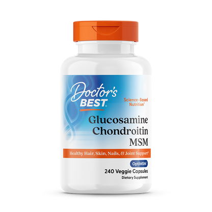 Doctor's Best Glucosamine Chondroitin MSM with OptiMSM, 240 Veggie Caps