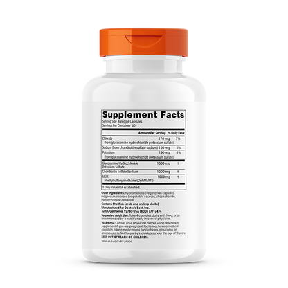 Doctor's Best Glucosamine Chondroitin MSM with OptiMSM, 240 Veggie Caps