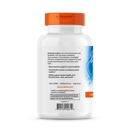 Doctor's Best Glucosamine Chondroitin MSM with OptiMSM, 240 Veggie Caps