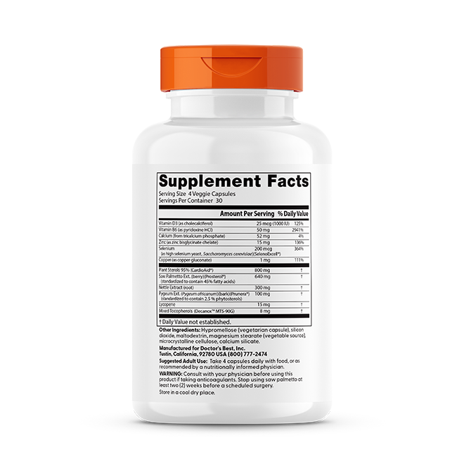 Doctor's Best Comprehensive Prostate Formula, 120 Veggie Caps