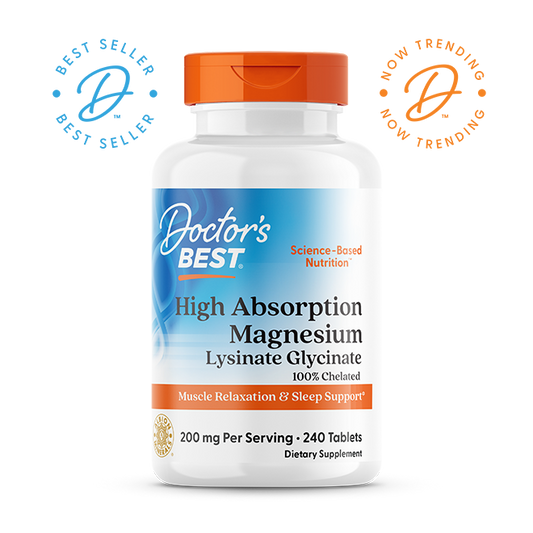 Doctor's Best High Absorption Magnesium, 200 mg Per Serving, 240 Tablets