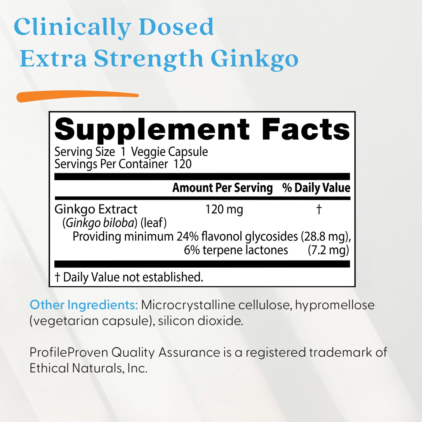 Doctor's Best Extra Strength Ginkgo, 120 mg, 120 Veggie Caps