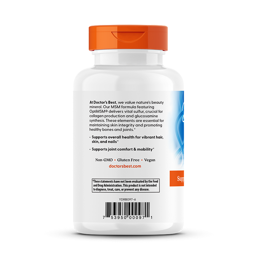 Doctor's Best MSM with OptiMSM, 1,500 mg, 120 Tablets