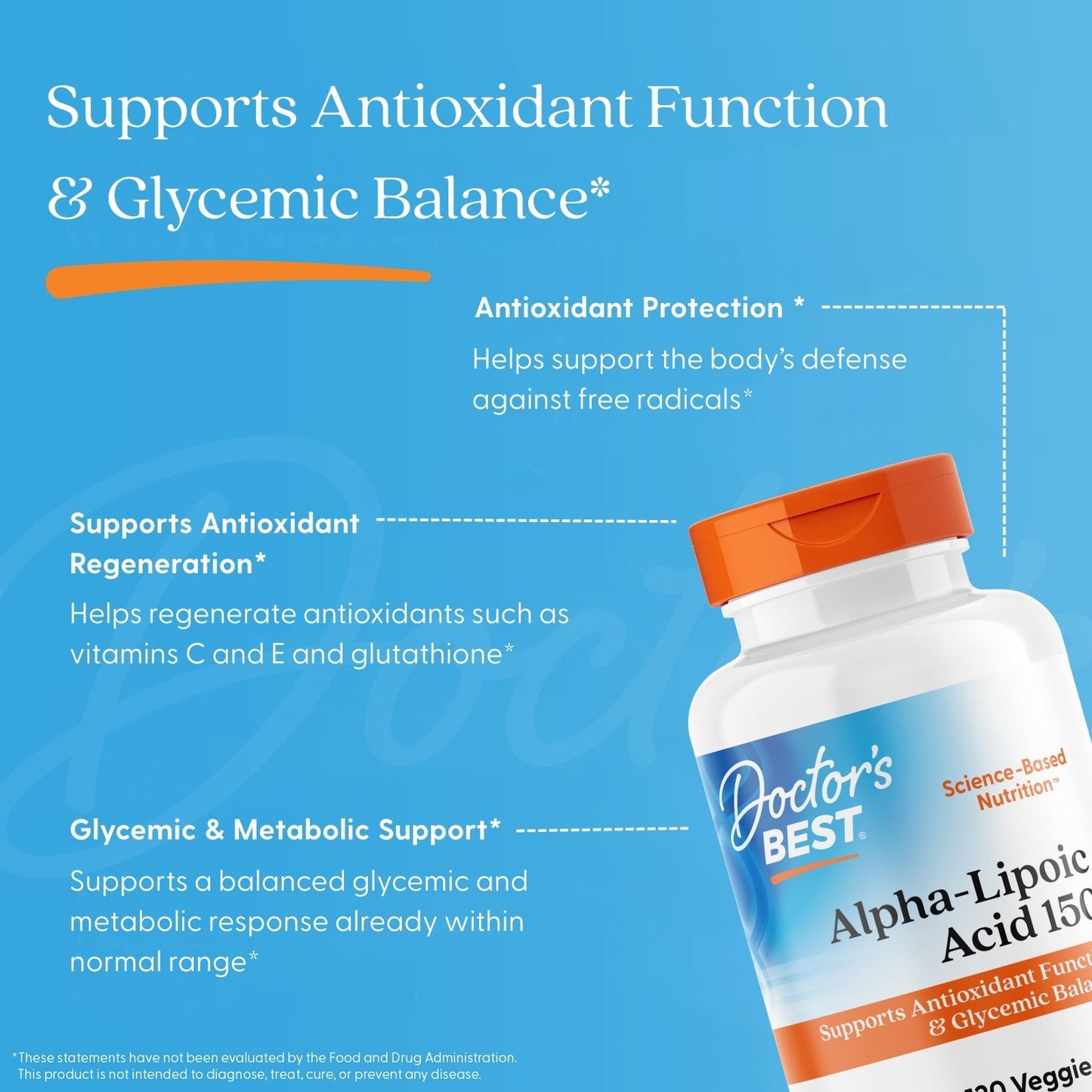 Doctor's Best Alpha-Lipoic Acid, 150 mg, 120 Veggie Caps