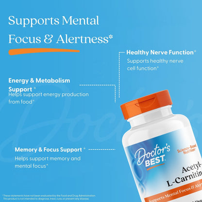 Doctor's Best Acetyl-L-Carnitine, 500 mg, 60 Veggie Caps Doctor's Best Acetyl-L-Carnitine, 500 mg, 60 Veggie Caps
