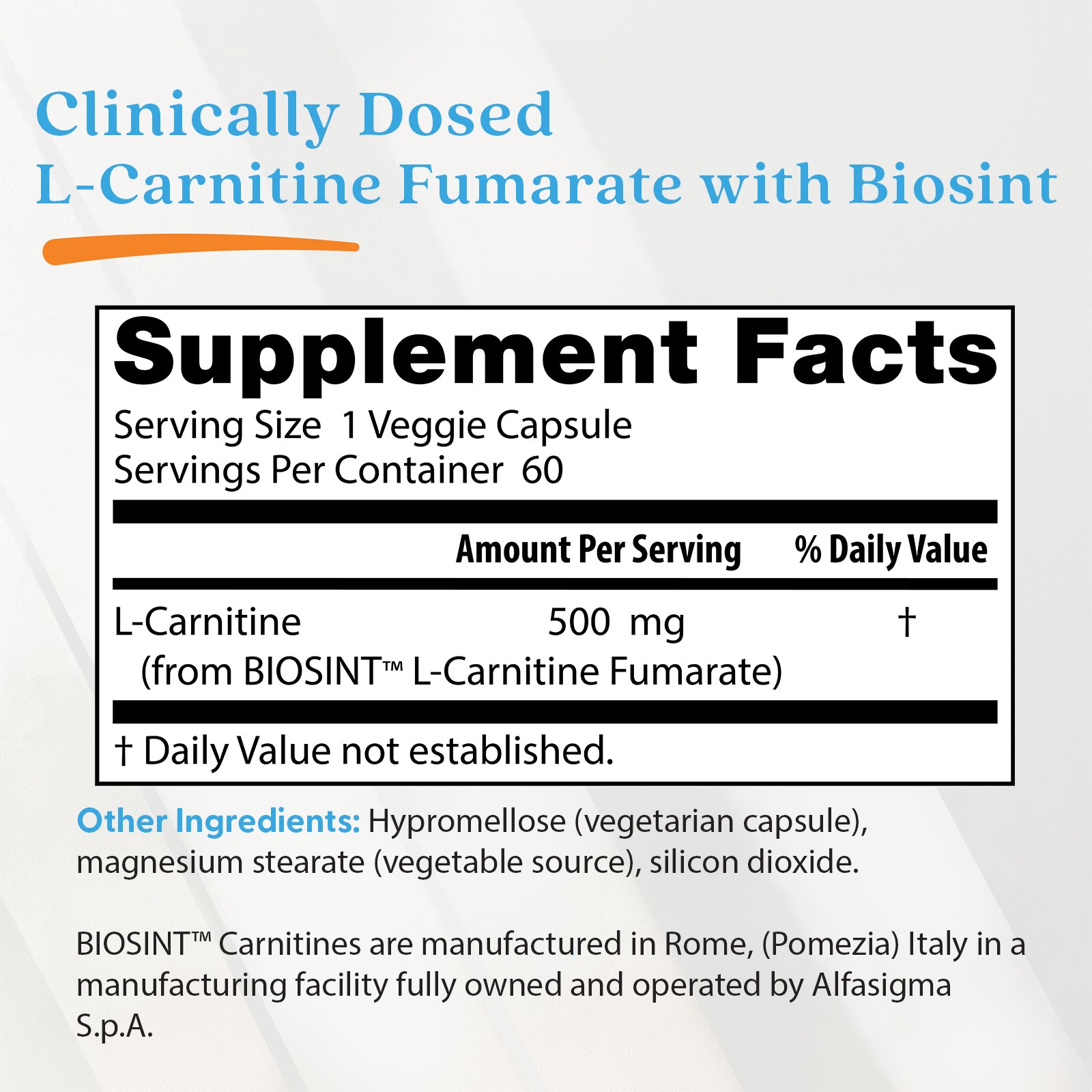 Doctor's Best L-Carnitine Fumarate with Biosint Carnitines, 855 mg, 60 Doctor's Best L-Carnitine Fumarate with Biosint Carnitines, 855 mg, 60