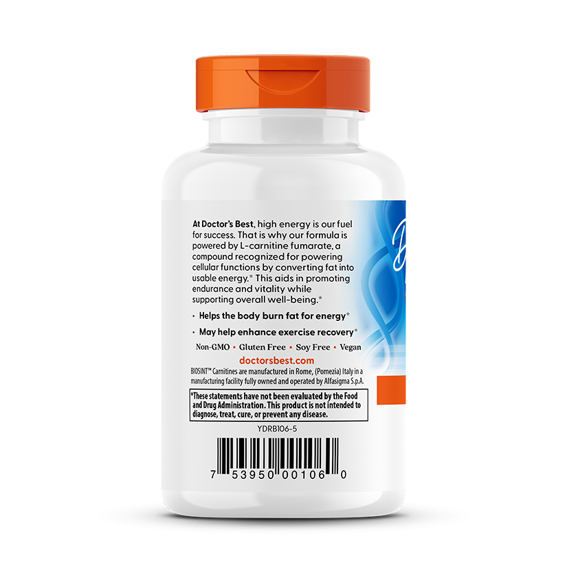 Doctor's Best L-Carnitine Fumarate with Biosint Carnitines, 855 mg, 60 Doctor's Best L-Carnitine Fumarate with Biosint Carnitines, 855 mg, 60