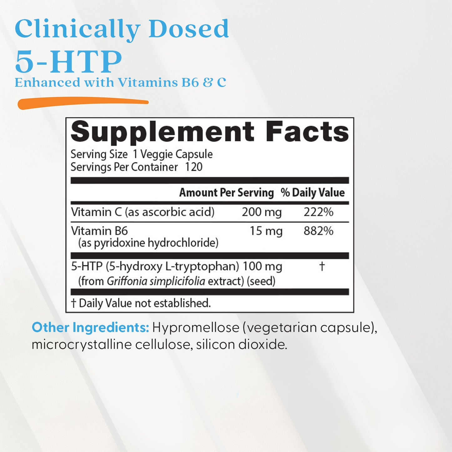 Doctor's Best 5-HTP, Enhanced with Vitamins B6 & C, 120 Veggie Caps
