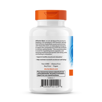 Doctor's Best 5-HTP, Enhanced with Vitamins B6 & C, 120 Veggie Caps
