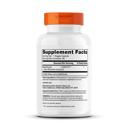 Doctor's Best Nattokinase, 2,000 FUs, 90 Veggie Caps