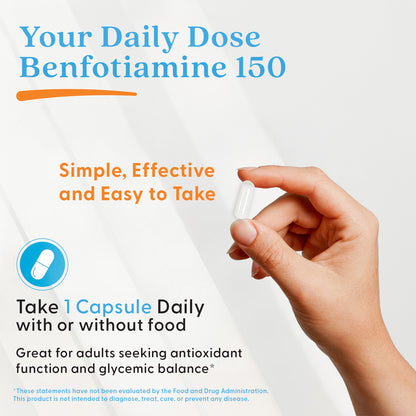 Doctor's Best Benfotiamine 150 with BenfoPure, 150 mg, 120 Veggie Caps