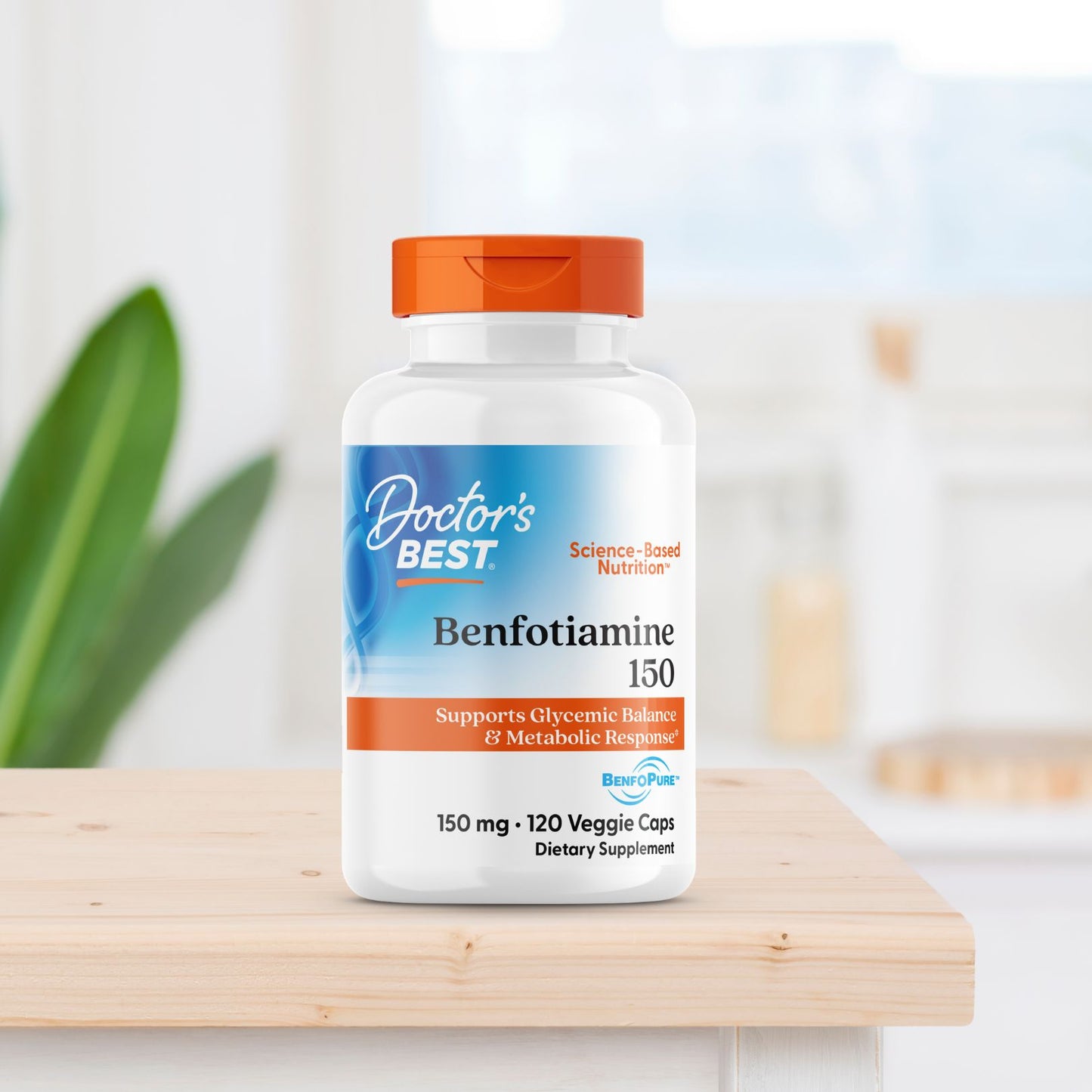 Doctor's Best Benfotiamine 150 with BenfoPure, 150 mg, 120 Veggie Caps