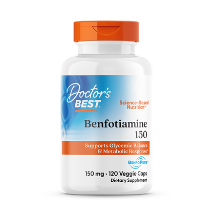 Doctor's Best Benfotiamine 150 with BenfoPure, 150 mg, 120 Veggie Caps