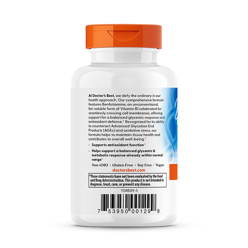 Doctor's Best Benfotiamine 150 with BenfoPure, 150 mg, 120 Veggie Caps