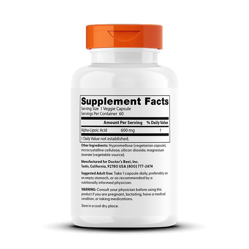 Doctor's Best Alpha-Lipoic Acid, 600 mg, 60 Veggie Caps