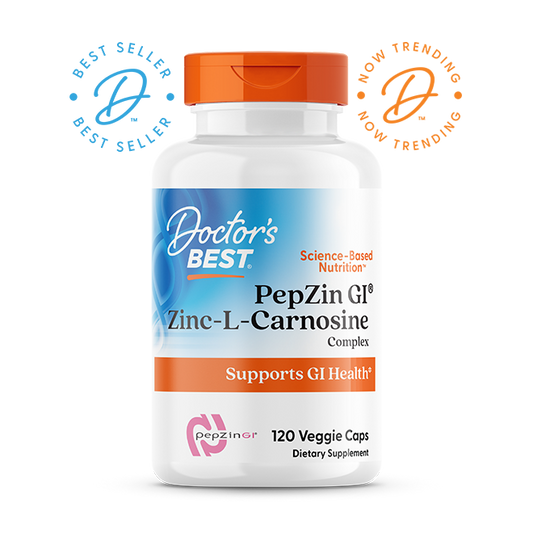 Doctor's Best PepZin GI, Zinc-L-Carnosine Complex, 120 Veggie Caps