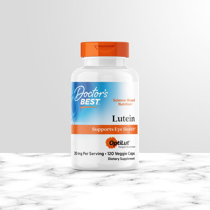 Doctor's Best Lutein from OptiLut, 20 mg Per Serving, 120 Veggie Caps
