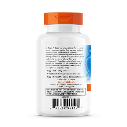 Doctor's Best Serrapeptase, 40,000 SPU, 90 Veggie Caps