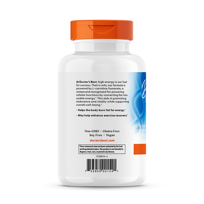 Doctor's Best L-Carnitine Fumarate with Biosint Carnitines, 855 mg, 180 Veggie Caps
