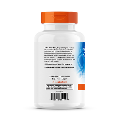 Doctor's Best L-Carnitine Fumarate with Biosint Carnitines, 855 mg, 180 Veggie Caps