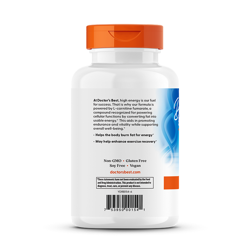 Doctor's Best L-Carnitine Fumarate with Biosint Carnitines, 855 mg, 180 Veggie Caps