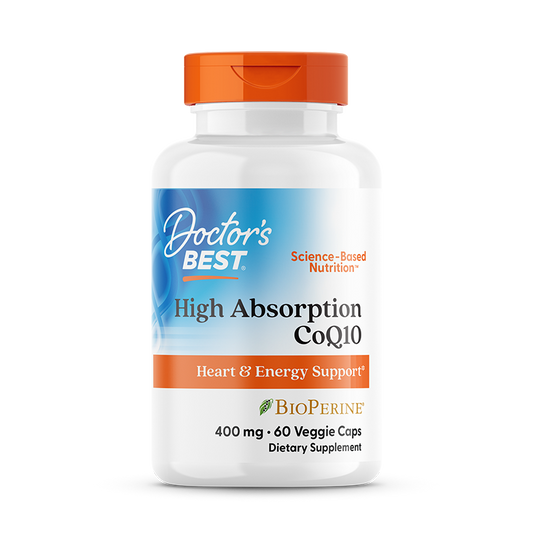Doctor's Best High Absorption CoQ10 with BioPerine, 400 mg, 60 Veggie Caps