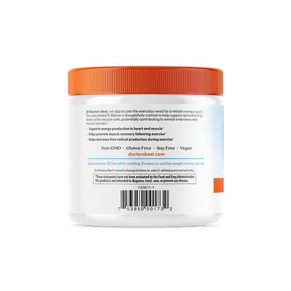 Doctor's Best Pure D-Ribose Powder with BioEnergy Ribose, 8.8 oz (250 g)