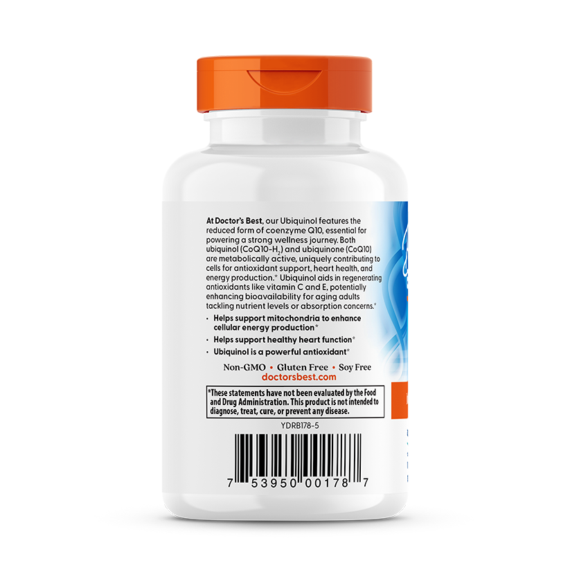 Doctor's Best Ubiquinol with Kaneka, 50 mg, 90 Softgels
