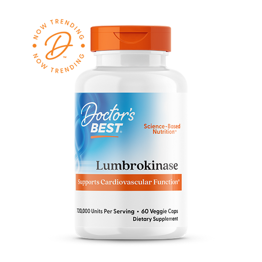 Doctor's Best Lumbrokinase, 720,000 Units Per Serving, 60 Veggie Caps