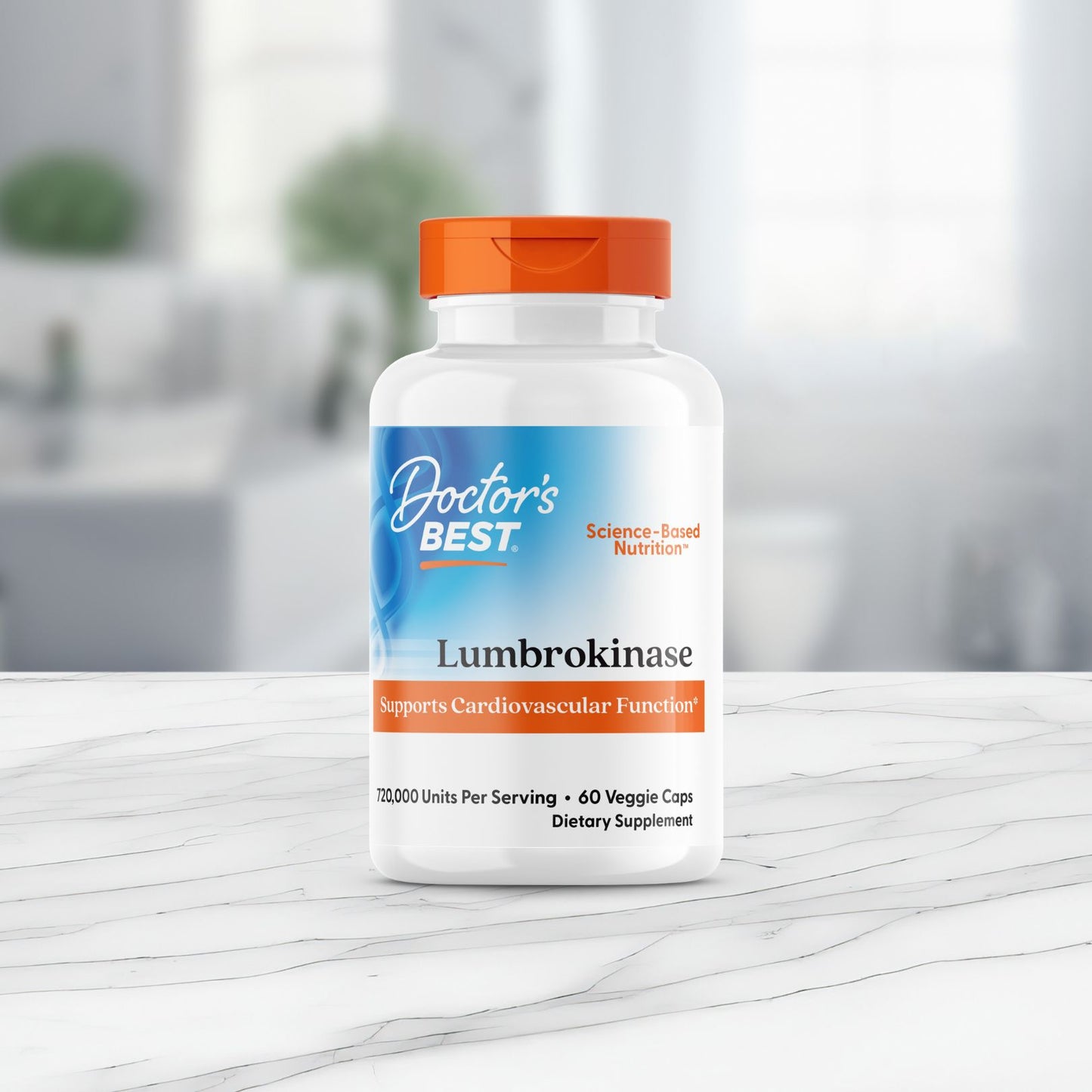 Doctor's Best Lumbrokinase, 720,000 Units Per Serving, 60 Veggie Caps