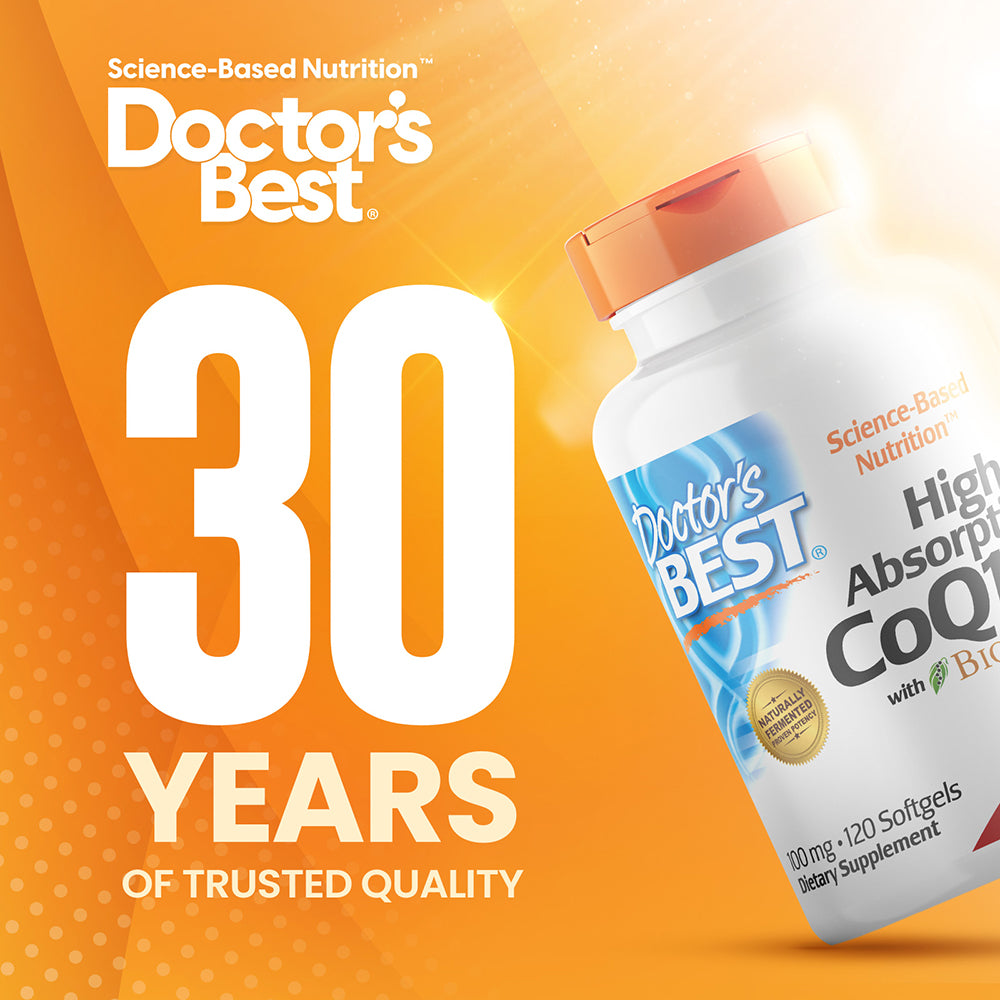 Doctor's Best High Absorption CoQ10 with BioPerine, 100 mg, 120 Softgels