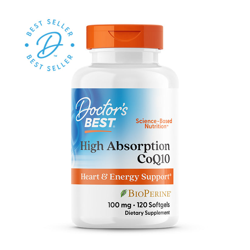 Doctor's Best High Absorption CoQ10 with BioPerine, 100 mg, 120 Softgels