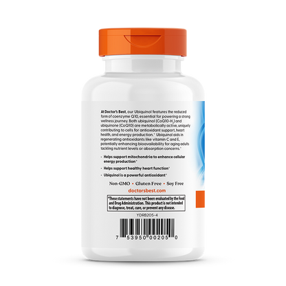 Doctor's Best Ubiquinol with Kaneka, 100 mg, 60 Softgels