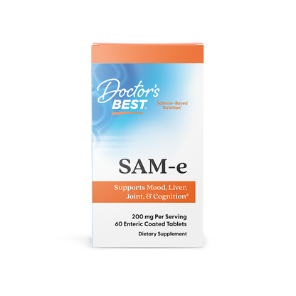 Doctor's Best SAM-e, 200 mg Per Serving, 60 Enteric Coated Tablets