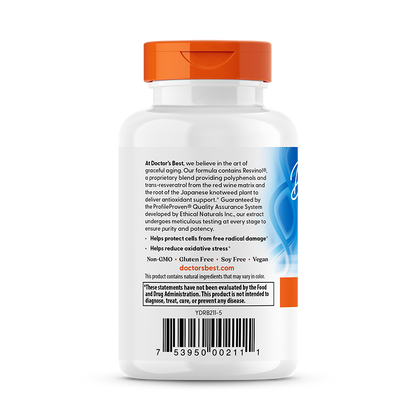 Doctor's Best Trans-Resveratrol 200  with Resvinol, 200 mg, 60 Veggie Caps