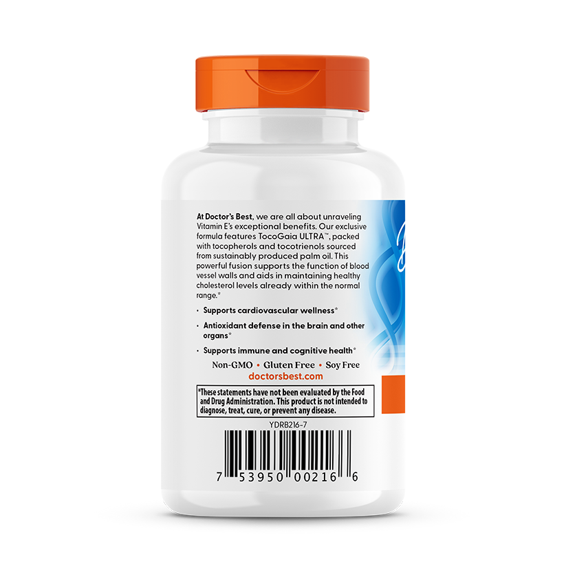 Doctor's Best Vitamin E Tocotrienols, 50 mg, 60 Softgels