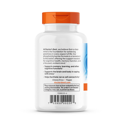 Doctor's Best Phosphatidylserine with SerinAid, 100 mg, 120 Veggie Caps
