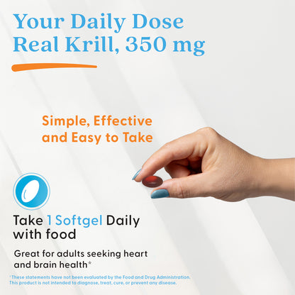Doctor's Best Real Krill, 350 mg, 60 Softgel